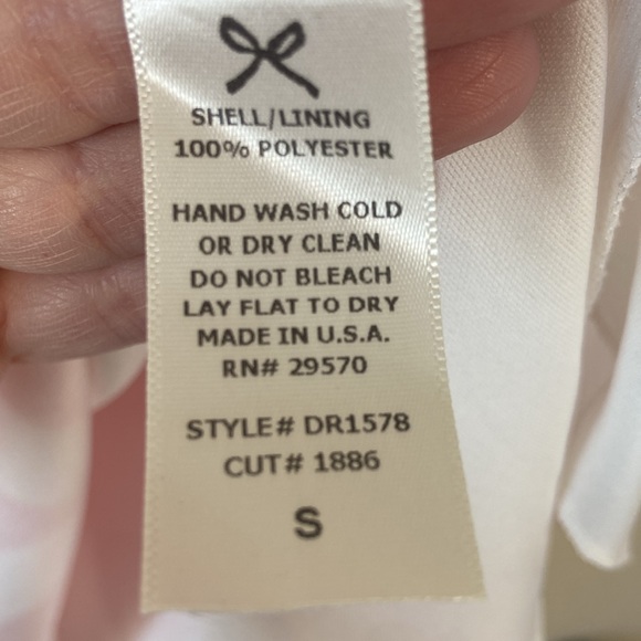 Everly Red & White Chevron Striped Short Sleeve Tunic Dress Small  Summer - Picture 5 of 6